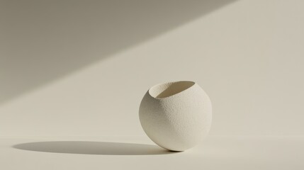 Poster - minimalist white vase on neutral background