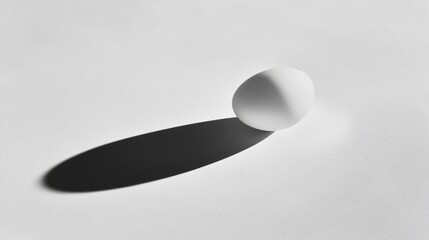 Poster - minimalist egg on surface with shadow