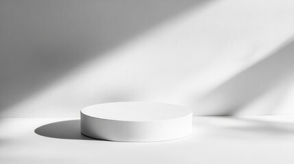 Poster - Minimalist Display Stand on White Background
