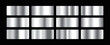 © starlineart - set of metallic silver gradient blend texture banner design