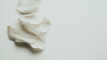 Poster - close-up of white flower petals on soft background