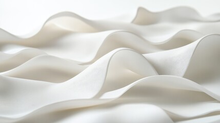Poster - Minimalist White Background with Soft Fabric Texture