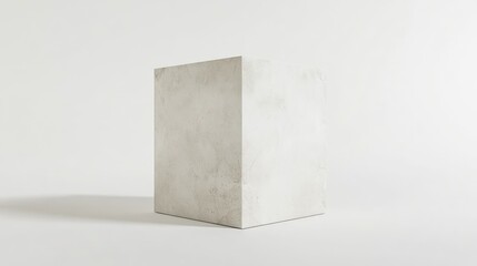 Poster - simple white pedestal against light background