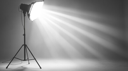Poster - Single Overhead Spotlight Shining Down Effect