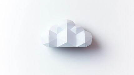 Poster - bright white cloud on minimal background