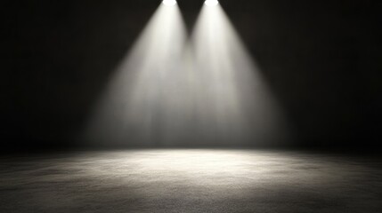 Poster - soft beams of light in a dark space