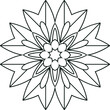 © Mr.T - Flower Moon Mandala Art Circular Pattern in the Form of a Mandala Decorative Ornament in Ethnic Oriental Style.