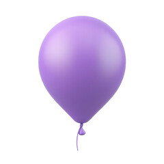 Wall Mural - purple balloon 3d render icon isolated on transparent background cutout