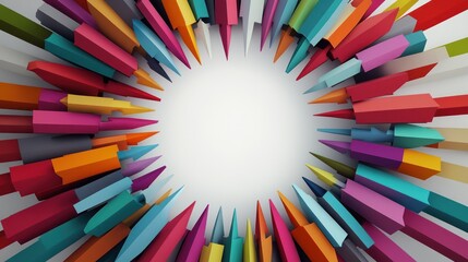 Wall Mural - abstract colorful shapes circle