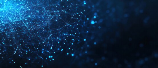 Poster - Abstract Blue Network Background