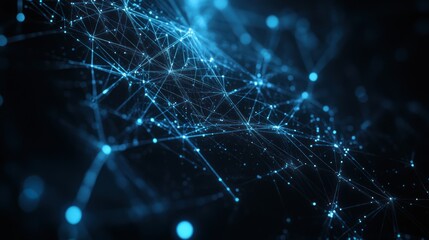Poster - Abstract Blue Network