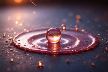 water drop ripples abstract background texture closeup photography