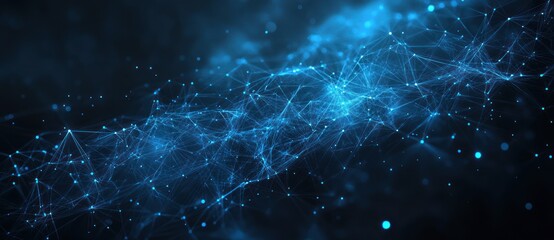 Poster - Abstract Blue Network