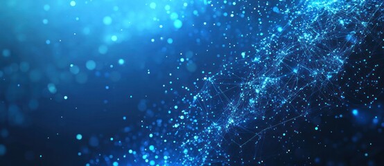 Poster - Abstract Blue Network Background