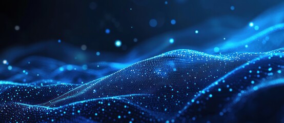 Poster - Abstract Blue Digital Landscape