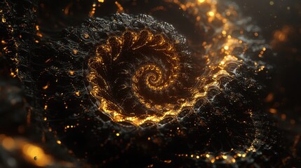 Aufkleber - Intricate Abstract Fractal Design with Spirals