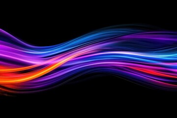 Poster - Vibrant Abstract Motion Streaks in Colorful Flow