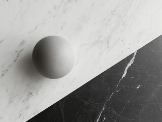 Poster - Minimalist Marble Countertop with Single Object