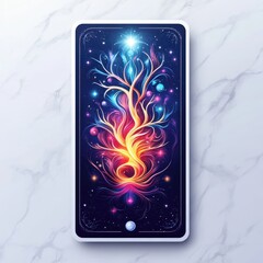 Poster - Vibrant abstract design with cosmic elements