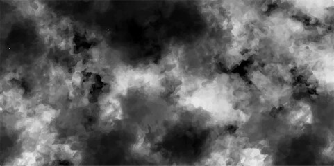 Poster - Abstract design with Black and white ink effect water color. Black grey Sky with white cloud , marble texture background Old grunge design. cement wall texture .