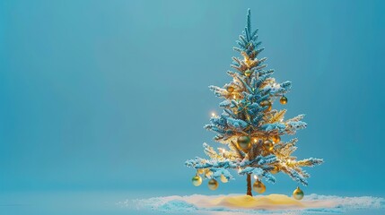 Christmas_Tree_With_Golden_Baubles_And_Shiny_Ligh