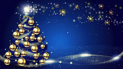 Christmas_Tree_With_Golden_Baubles_And_Shiny_Ligh