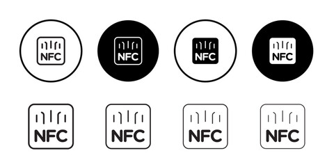 Poster - NFC icon outline set sign