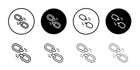 Poster - weakness icon outline set sign