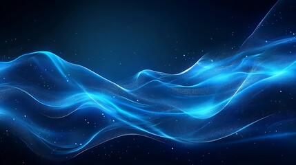 Softly glowing waves radiating mystical energy in a psychic flow