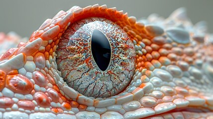 Sticker - Close Up of a Lizard's Eye with Intricate Scales