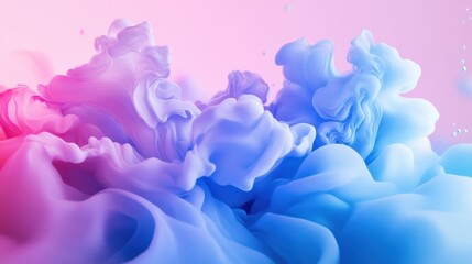 Poster - A colorful gradient background with soft transitions between blue and pink, creating a vibrant and artistic visual display