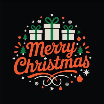 Merry Christmas new typography t shirt, Christmas t shirt design, tee print, t-shirt design, Christmas Joy. Poster Design.