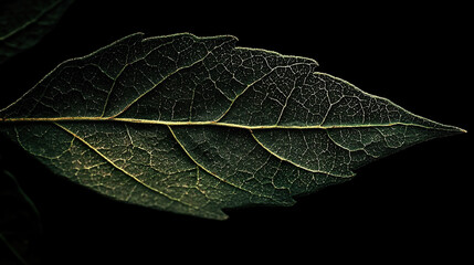 Wall Mural - Dark green leaf closeup texture background wallpaper