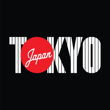 Tokyo Japanese typography t shirt design, lettering typography for t shirt, minimalist modern typography for streetwear t shirt
