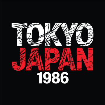 Tokyo Japanese typography t shirt design, lettering typography for t shirt, minimalist modern typography for streetwear t shirt
