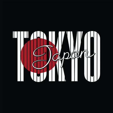 Tokyo Japanese typography t shirt design, lettering typography for t shirt, minimalist modern typography for streetwear t shirt