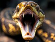 © Bussakon - Deadly Reptile with Gaping Jaws Exposing Razor Sharp Fangs Snake Yawning Concept Image