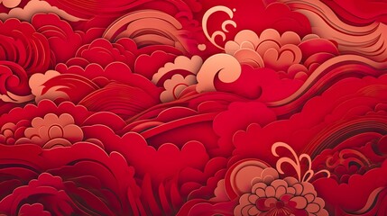 Chinese traditional Background design with abstract pattern in red Background Chinese red textured pattern