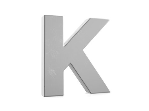 Metal letter K