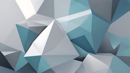 Aufkleber - digital abstract artwork featuring a geometric polygon style textured background with blue, silver and white colors