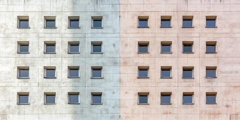 Poster - modern building facade with varied texture and color