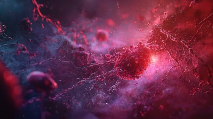 Poster - Dynamic 3D Graphic of Stem Cells in Motion