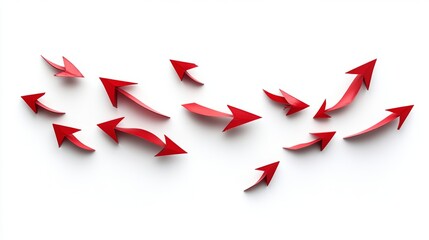 Red Arrows Pointing Upwards   Growth  Success  Direction  Leadership  Goals