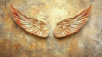 Poster - Artistic Representation of Angel Wings on Vintage Background