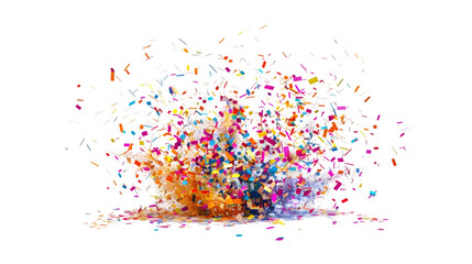 Wall Mural - confetti explosion png transparent background