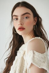 Close-up of a young woman in natural light