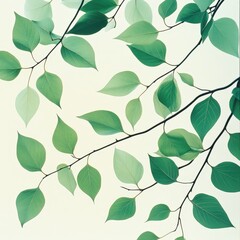 Fototapete - Green and White Background