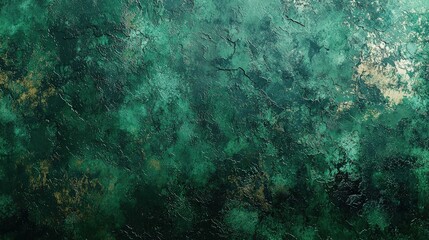 Poster - A luxurious green wallpaper with a velvet-like texture, creating a sense of warmth and elegance in any room.