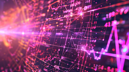 Poster - A colorful image of numbers and lines that appears to be a graph