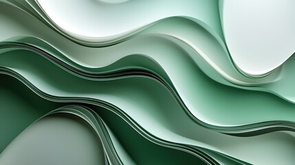 Poster - A minimalist green and white background with smooth gradients, providing a clean and stylish design for any project.